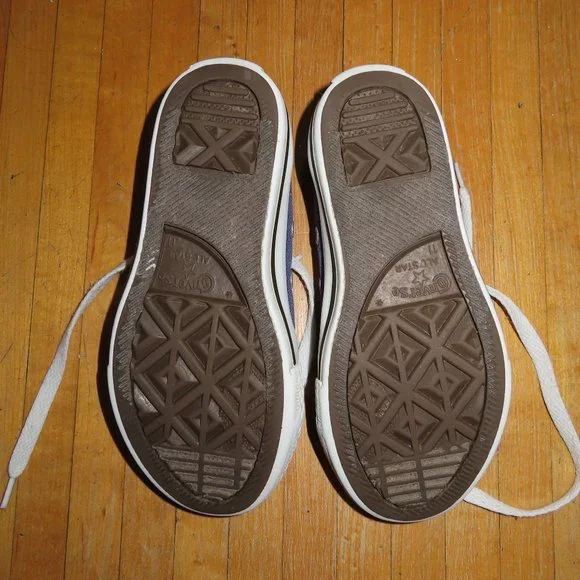 Converse All Star black mono & blue canvas low top sneakers shoes 11 - Picture 14 of 14